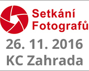 Setkání fotografů proběhne 26.11.2016 v KC Zahrada