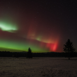 Polární záře u Nové Hůrky